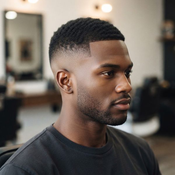Buzz Cut High Fade with Dark Hair