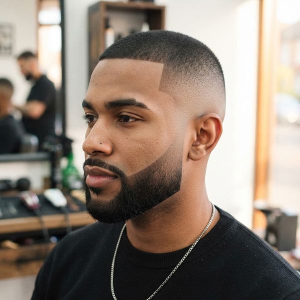 Buzz Cut High Fade with Fade Beard