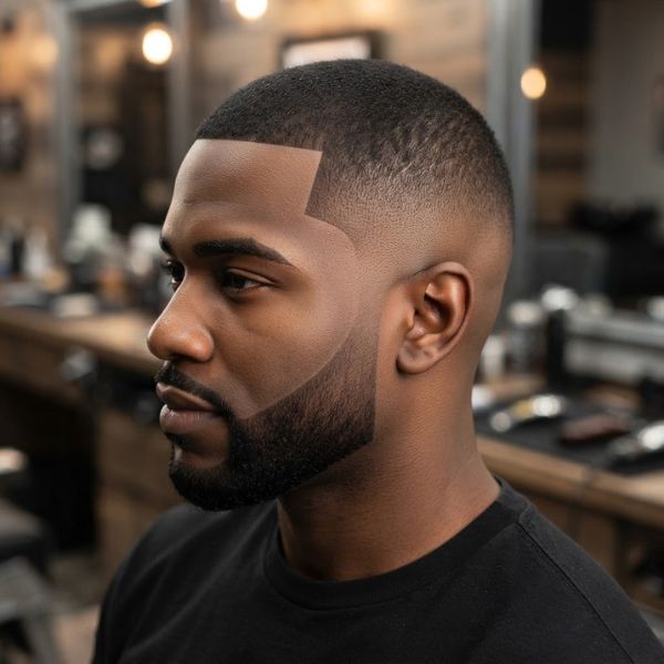 Buzz Cut High Fade with Sharp Hairline