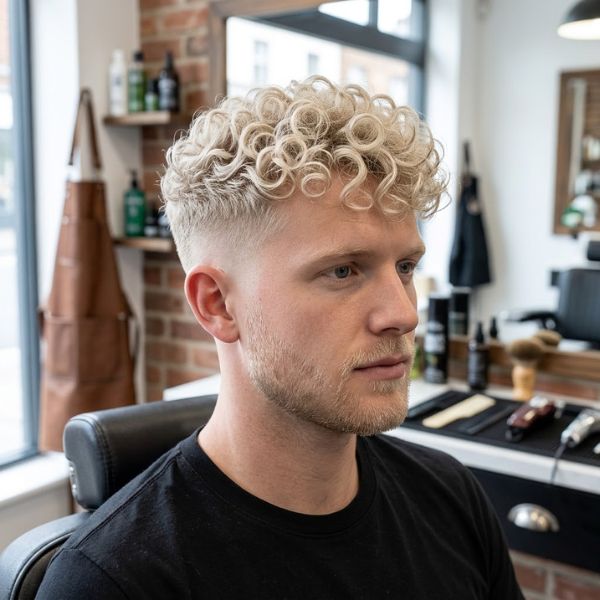 Mid Fade with Tight Curls