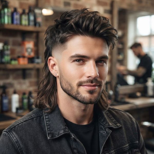 Skin Fade Mullet with Long Back